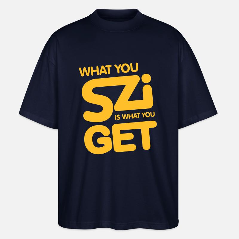 Sziget shirt - Stanley/Stella Oversized Unisex Bio T-Shirt Blaster 2.0 - Navy