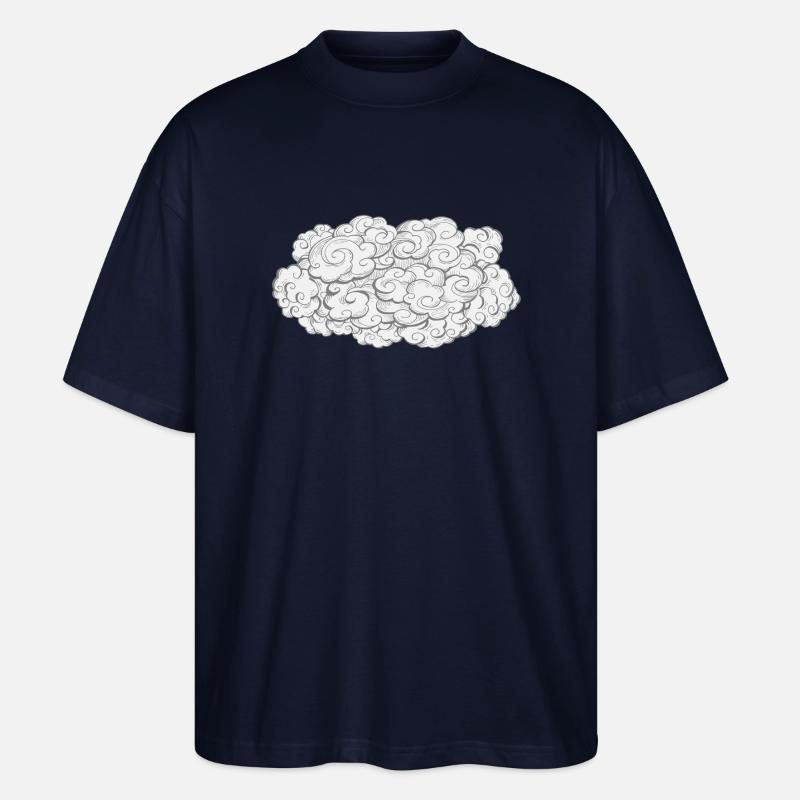 Cloud cloud | Brain cloud - Stanley/Stella Oversized Unisex Organic T-shirt Blaster 2.0 - navy