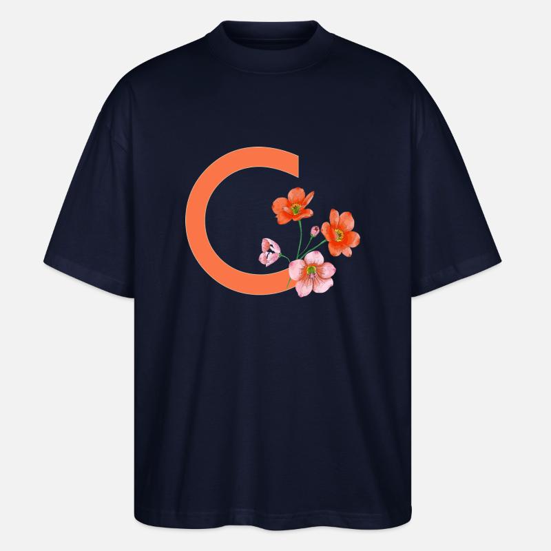 C avec fleurs - T-shirt bio Blaster 2.0 coupe oversize Stanley/Stella Unisexe - marine