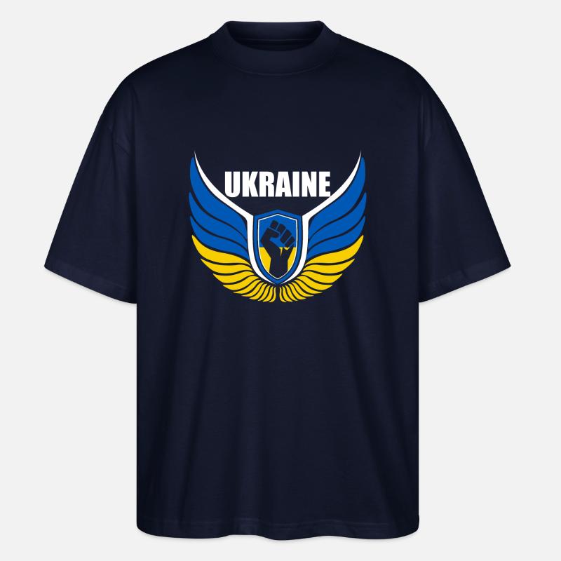 Ukraine Logo - Stanley/Stella Oversized Unisex Bio T-Shirt Blaster 2.0 - Navy