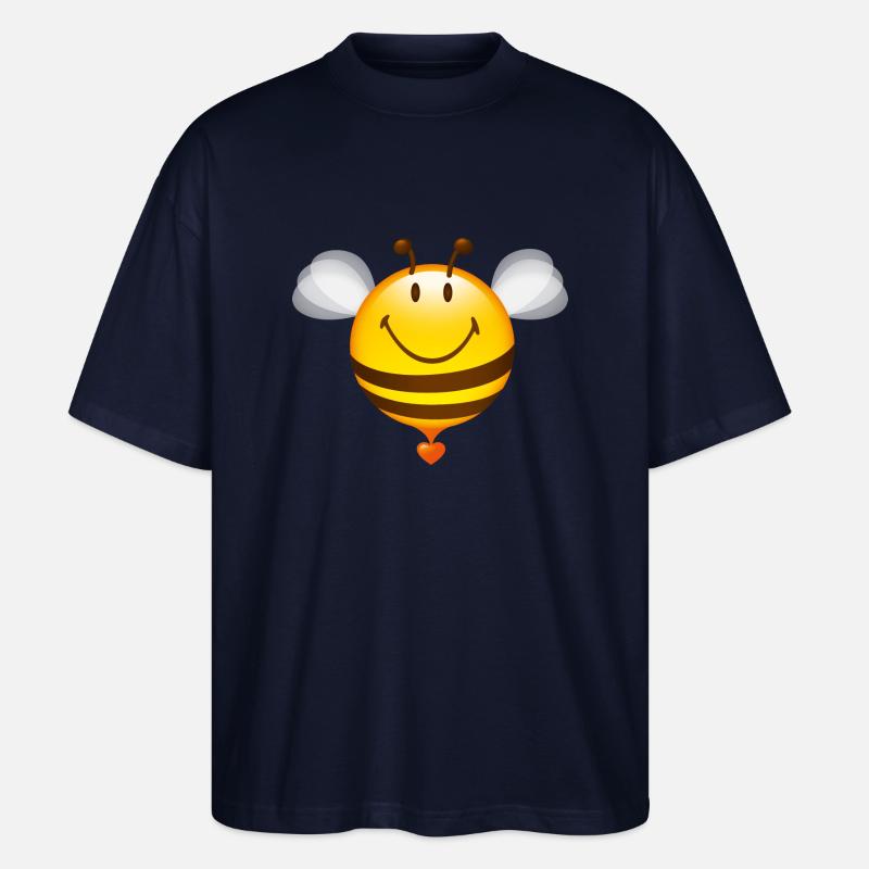 Smiley Bee - Stanley/Stella Oversized Unisex Bio T-Shirt Blaster 2.0 - Navy