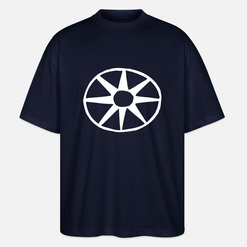 circle - Wheel - Vector graphic - Stanley/Stella Oversized Unisex Bio T-Shirt Blaster 2.0 - Navy