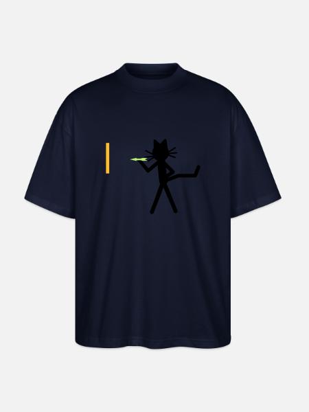 Katze Kittycat dartet - Stanley/Stella Oversized Unisex Bio T-Shirt Blaster 2.0 - Navy