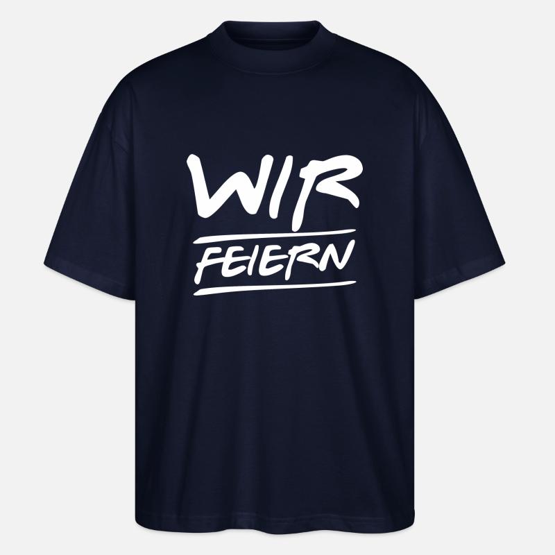 ich heirate - wir feiern - Stanley/Stella Oversized Unisex Bio T-Shirt Blaster 2.0 - Navy