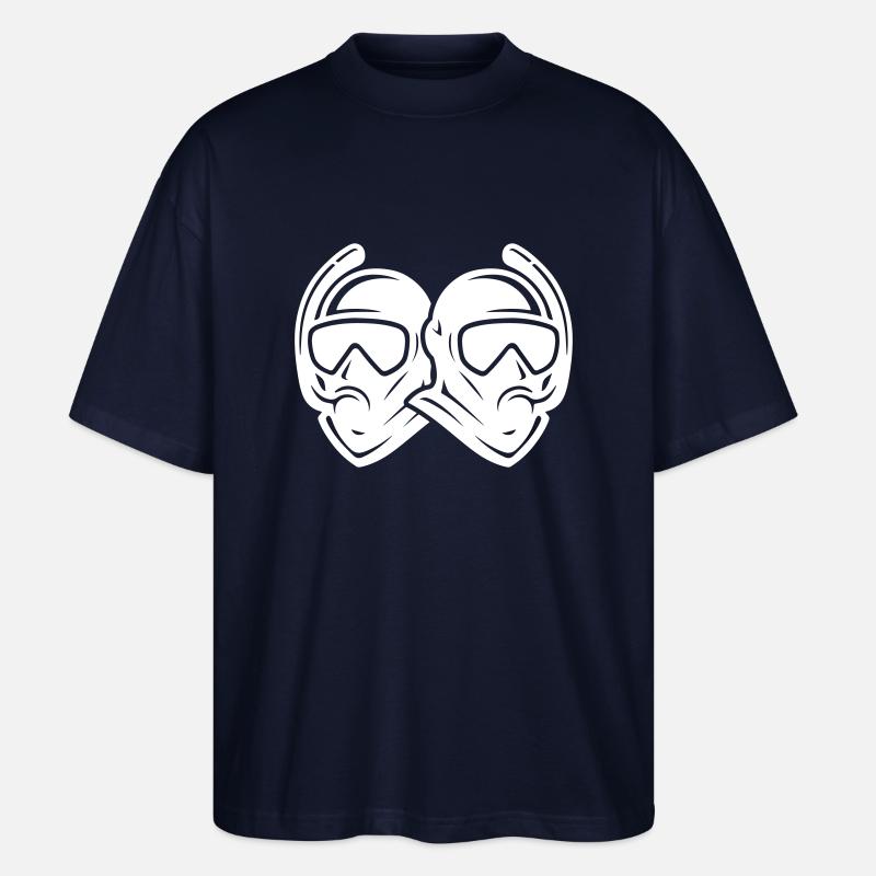 Taucher Symbol - Stanley/Stella Oversized Unisex Bio T-Shirt Blaster 2.0 - Navy