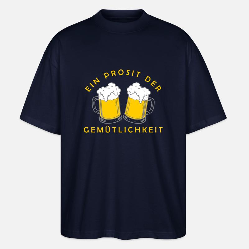 Bier - Ein Prosit der Gemütlichkeit - Stanley/Stella Oversized Unisex Organic T-shirt Blaster 2.0 - navy