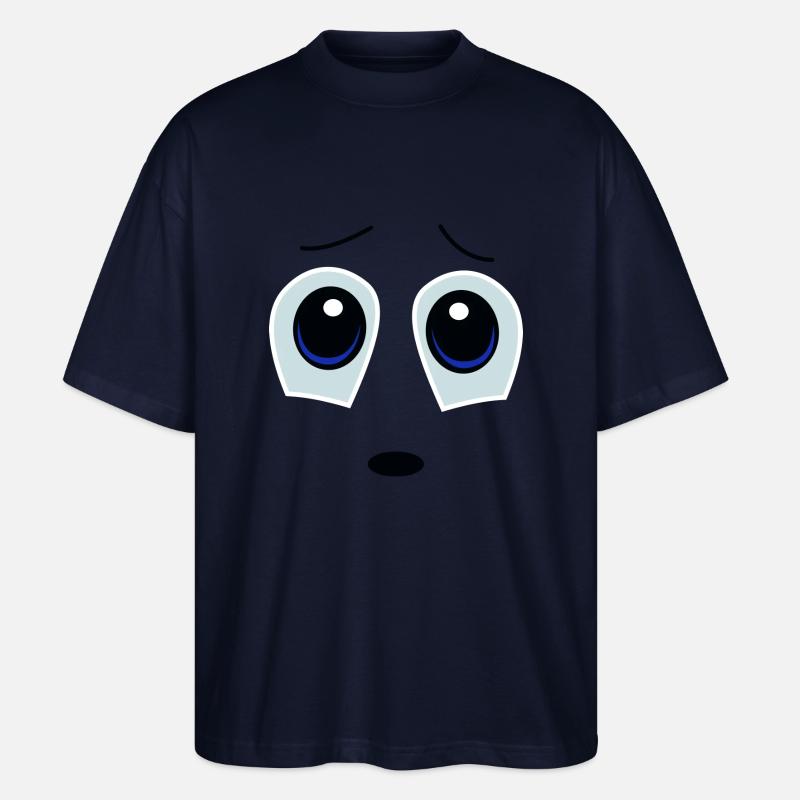 comic-face2 - Stanley/Stella Oversized Unisex Bio T-Shirt Blaster 2.0 - Navy