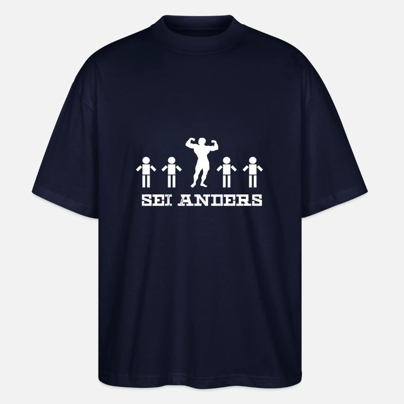 sei anders - Stanley/Stella Oversized Unisex Bio T-Shirt Blaster 2.0 - Navy