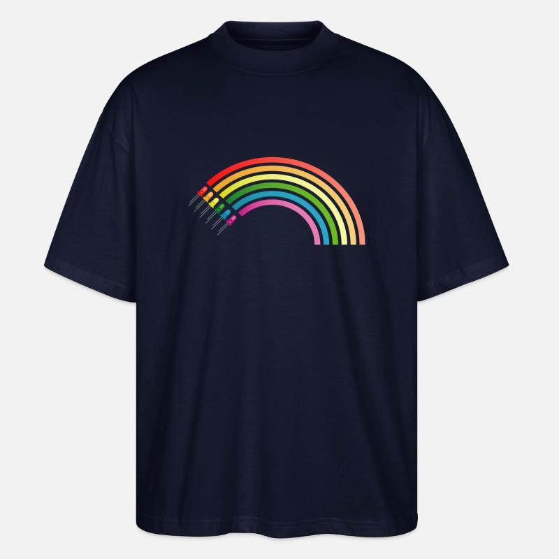 Regenbogen LED - Stanley/Stella Oversized Unisex Bio T-Shirt Blaster 2.0 - Navy