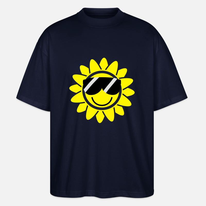 sonne_smiley - Stanley/Stella Oversized Unisex Bio T-Shirt Blaster 2.0 - Navy
