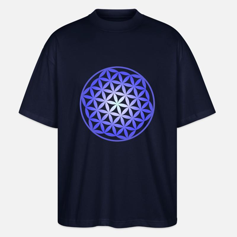 Blume des Lebens - Stanley/Stella Oversized Unisex Bio T-Shirt Blaster 2.0 - Navy