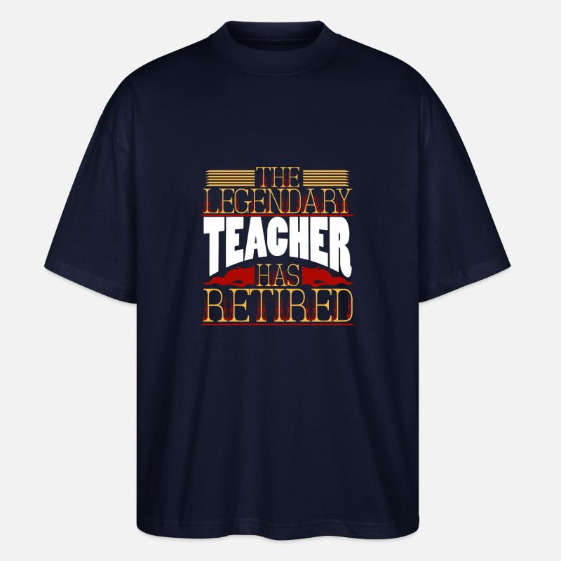 Lehrer Rente Ruhestand - Stanley/Stella Oversized Unisex Bio T-Shirt Blaster 2.0 - Navy