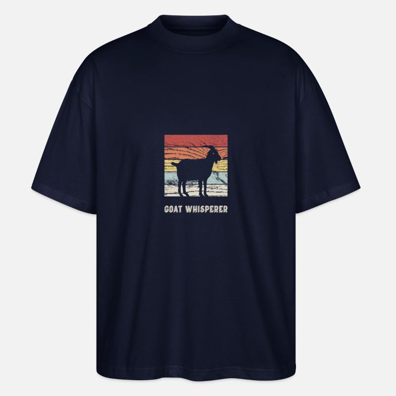 Ziege Ziegen Flüsterer - Stanley/Stella Oversized Unisex Bio T-Shirt Blaster 2.0 - Navy