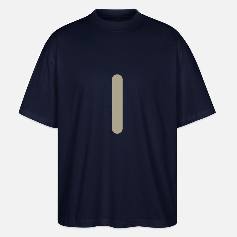 Grauer Strich durch die Mitte - Stanley/Stella Oversized Unisex Bio T-Shirt Blaster 2.0 - Navy