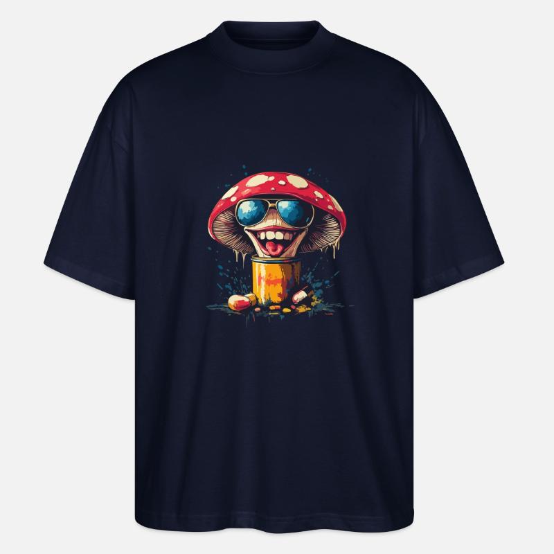 Psychedelica Glibberpilz - Stanley/Stella Oversized Unisex Bio T-Shirt Blaster 2.0 - Navy