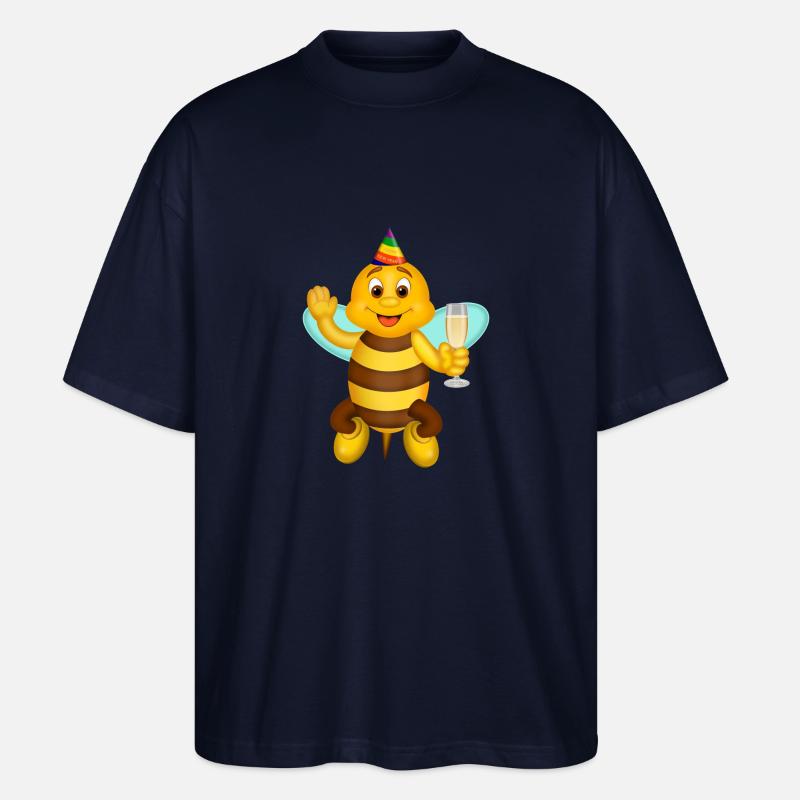 HAPBEE Neujahr - Stanley/Stella Oversized Unisex Bio T-Shirt Blaster 2.0 - Navy