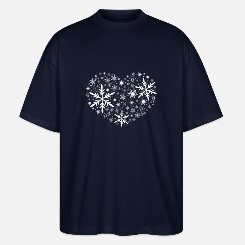 Schneeball Herz - Stanley/Stella Oversized Unisex Bio T-Shirt Blaster 2.0 - Navy
