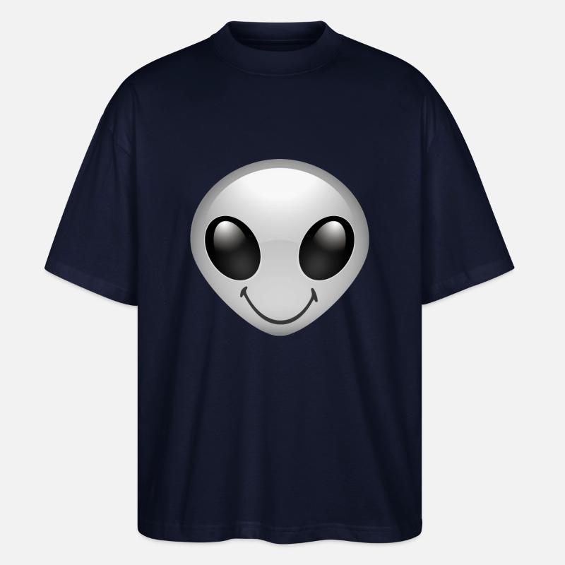 Smiley Alien - Stanley/Stella Oversized Unisex Bio T-Shirt Blaster 2.0 - Navy