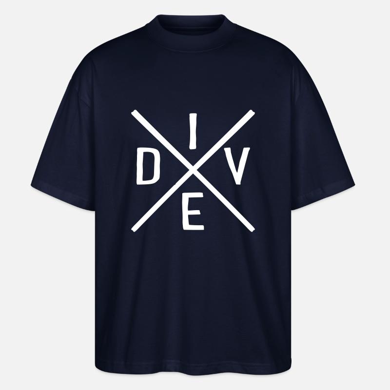 dive - Stanley/Stella Oversized Unisex Organic T-shirt Blaster 2.0 - navy