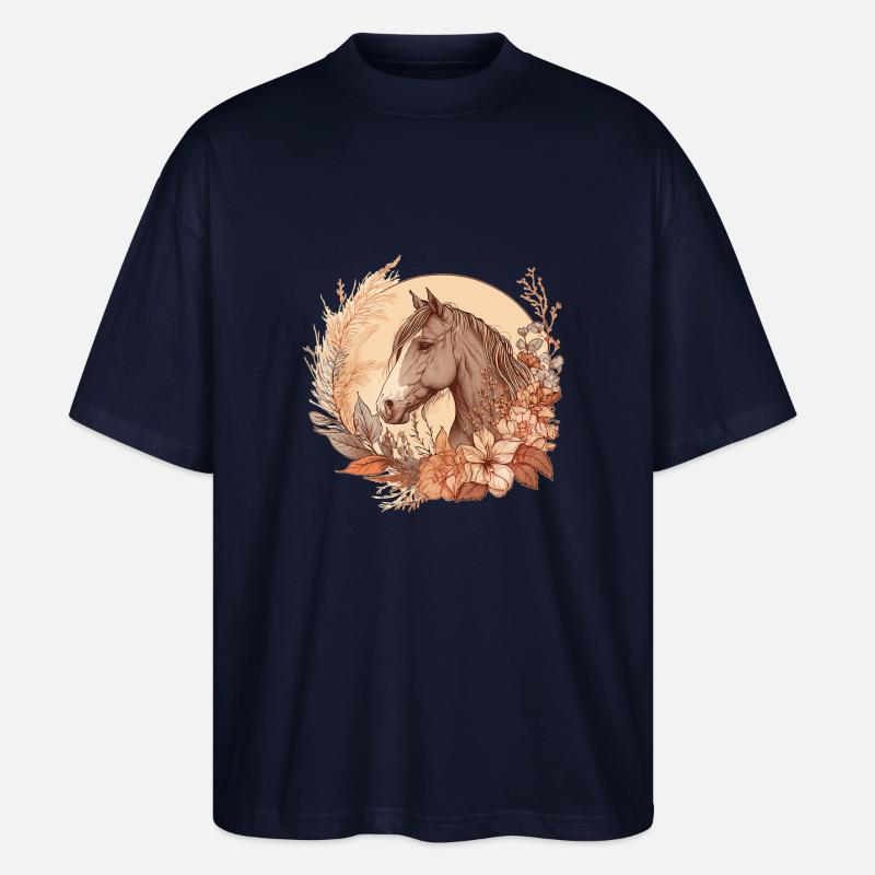 Pferd Boho - Stanley/Stella Oversized Unisex Bio T-Shirt Blaster 2.0 - Navy