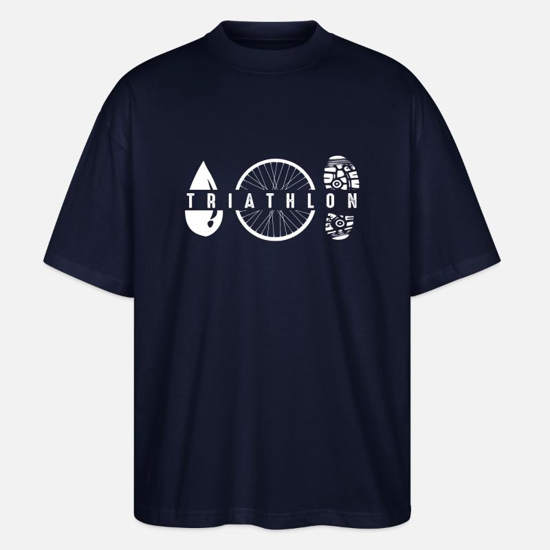 Triathlon Symbole - Stanley/Stella Oversized Unisex Bio T-Shirt Blaster 2.0 - Navy
