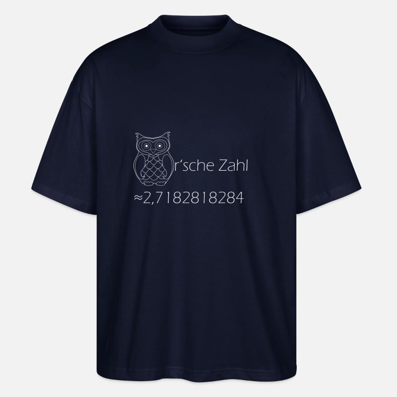Euler'sche Zahl - Stanley/Stella Oversized Unisex Bio T-Shirt Blaster 2.0 - Navy