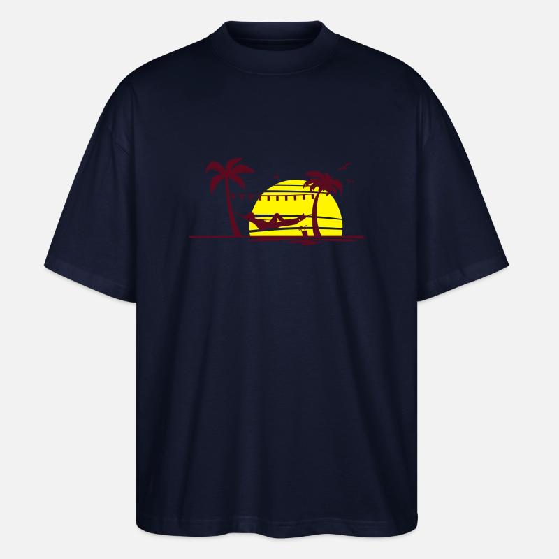 Sommer - Hängematte - Stanley/Stella Oversized Unisex Bio T-Shirt Blaster 2.0 - Navy