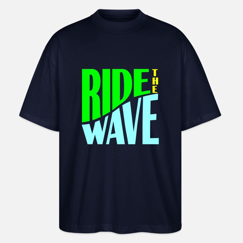 Montez sur le traceur Wave - T-shirt bio Blaster 2.0 coupe oversize Stanley/Stella Unisexe - marine
