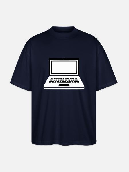 laptop - Stanley/Stella Oversized Unisex Bio T-Shirt Blaster 2.0 - Navy