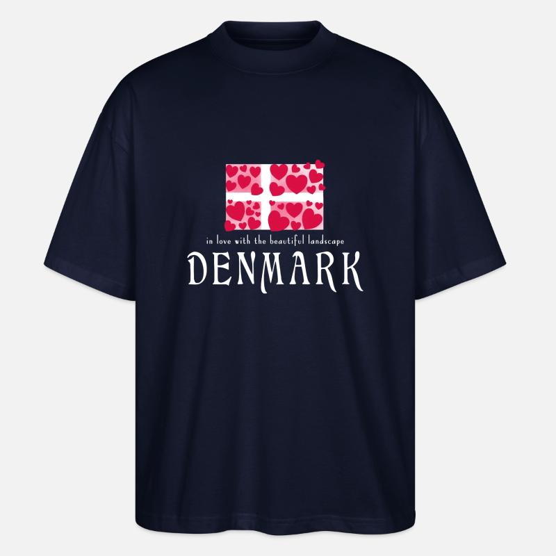 Denmark Dänemark Danmark - Stanley/Stella Oversized Unisex Bio T-Shirt Blaster 2.0 - Navy
