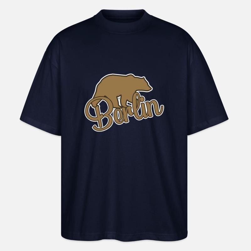 Bär Berlin Bear - Stanley/Stella Oversized Unisex Bio T-Shirt Blaster 2.0 - Navy
