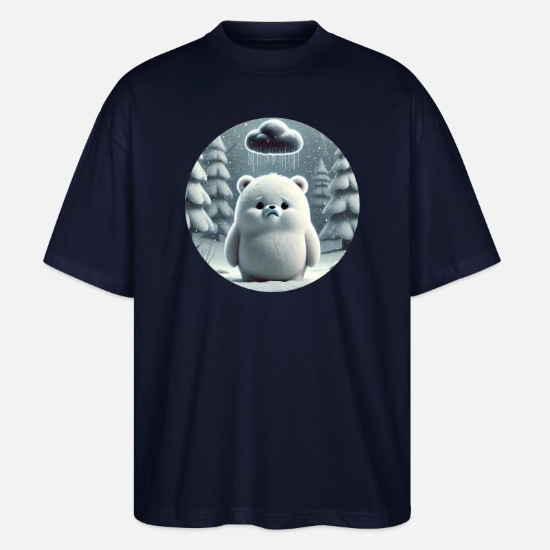 Eisbär im eisigen Regen - Stanley/Stella Oversized Unisex Bio T-Shirt Blaster 2.0 - Navy
