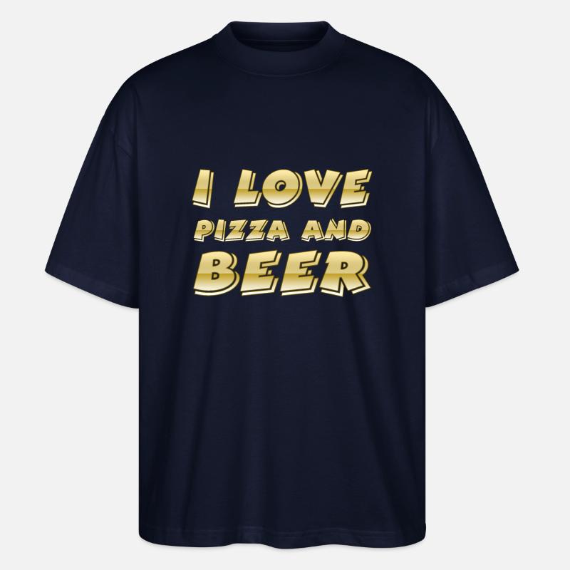 Pizza - Stanley/Stella Oversized Unisex Bio T-Shirt Blaster 2.0 - Navy