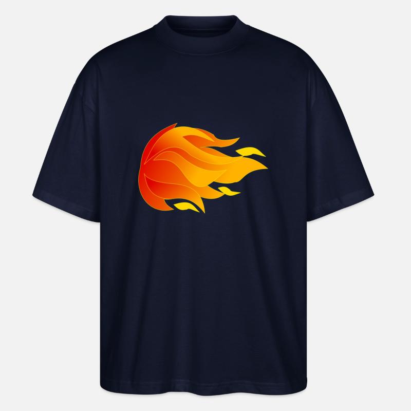 Flammen - Stanley/Stella Oversized Unisex Bio T-Shirt Blaster 2.0 - Navy