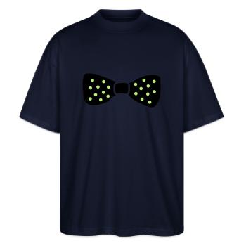 bow_tie - Stanley/Stella Oversized Unisex Organic T-shirt Blaster 2.0 - navy - Front - Alina (178cm) & Michal (187cm)