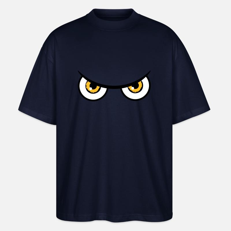Evil eyes dangerous Owl - Stanley/Stella Oversized Unisex Organic T-shirt Blaster 2.0 - navy