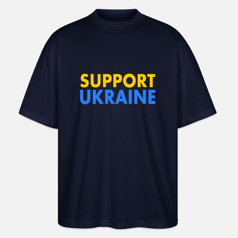 Support ukraine - Stanley/Stella Oversized Unisex Bio T-Shirt Blaster 2.0 - Navy