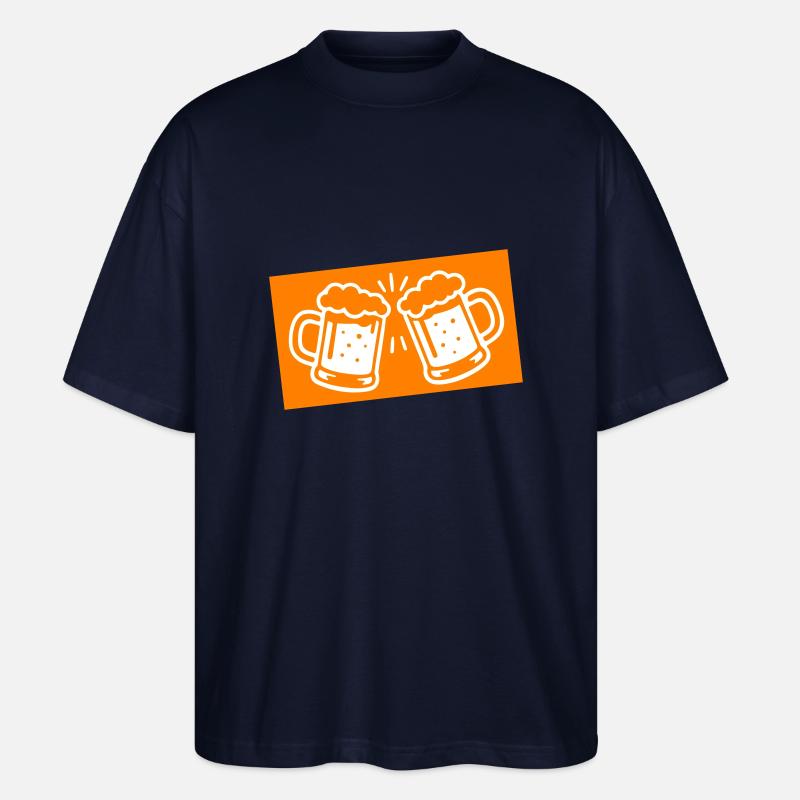 Bierglas Bier Symbol - Stanley/Stella Oversized Unisex Bio T-Shirt Blaster 2.0 - Navy