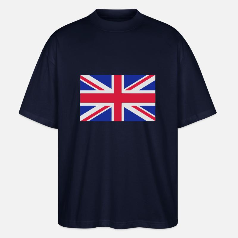 Union Jack - Stanley/Stella Oversized Unisex Organic T-shirt Blaster 2.0 - navy