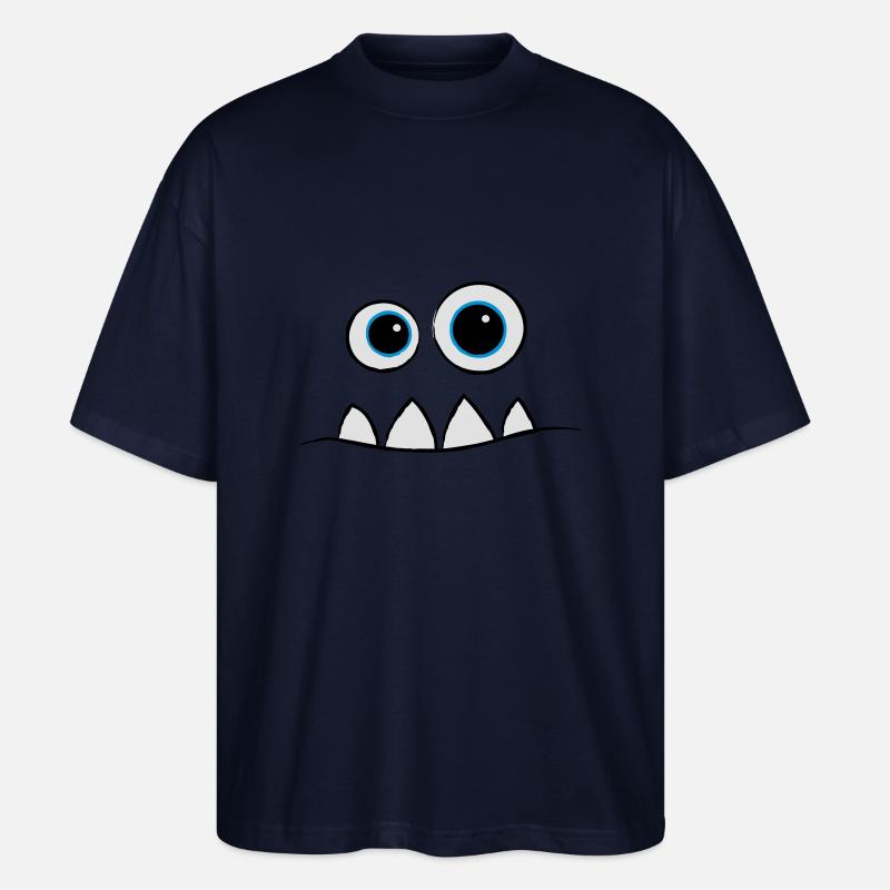 Monster Face - Stanley/Stella Oversized Unisex Bio T-Shirt Blaster 2.0 - Navy