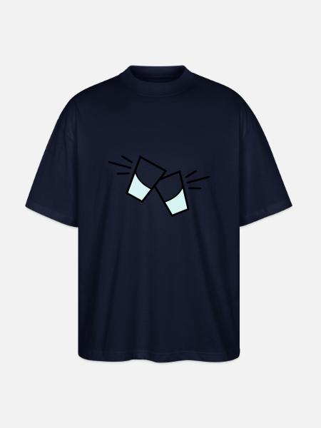 vodka glas - Stanley/Stella Oversized Unisex Bio T-Shirt Blaster 2.0 - Navy