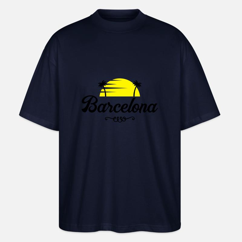 barcelona sunset - Stanley/Stella Oversized Unisex Bio T-Shirt Blaster 2.0 - Navy