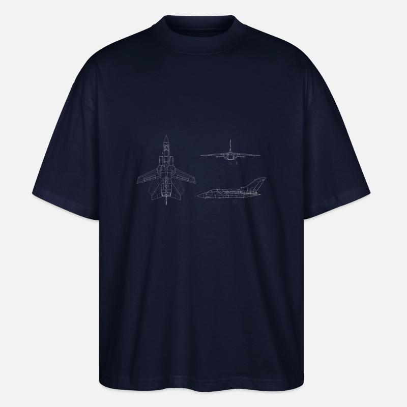 tornado jet fighter white - Stanley/Stella Oversized Unisex Bio T-Shirt Blaster 2.0 - Navy