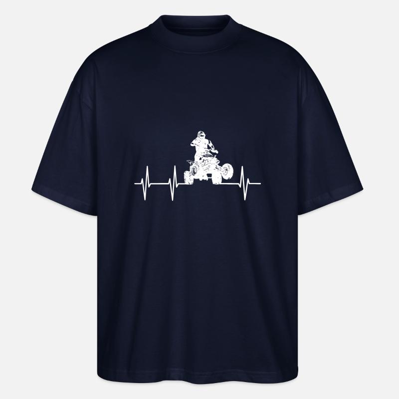 Quad Herzfrequenz - Stanley/Stella Oversized Unisex Bio T-Shirt Blaster 2.0 - Navy