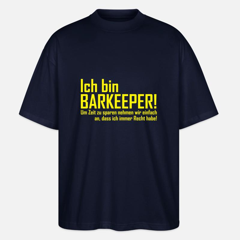 ich bin barkeeper - Stanley/Stella Oversized Unisex Bio T-Shirt Blaster 2.0 - Navy