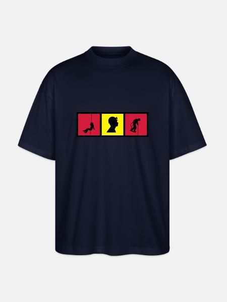 Caver Speleology Speläologie Spéléo Spéléologue - Stanley/Stella Oversized Unisex Organic T-shirt Blaster 2.0 - navy