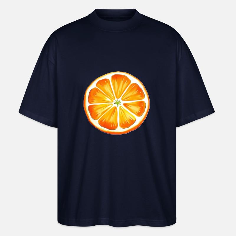 Orange lackiert - Stanley/Stella Oversized Unisex Bio T-Shirt Blaster 2.0 - Navy