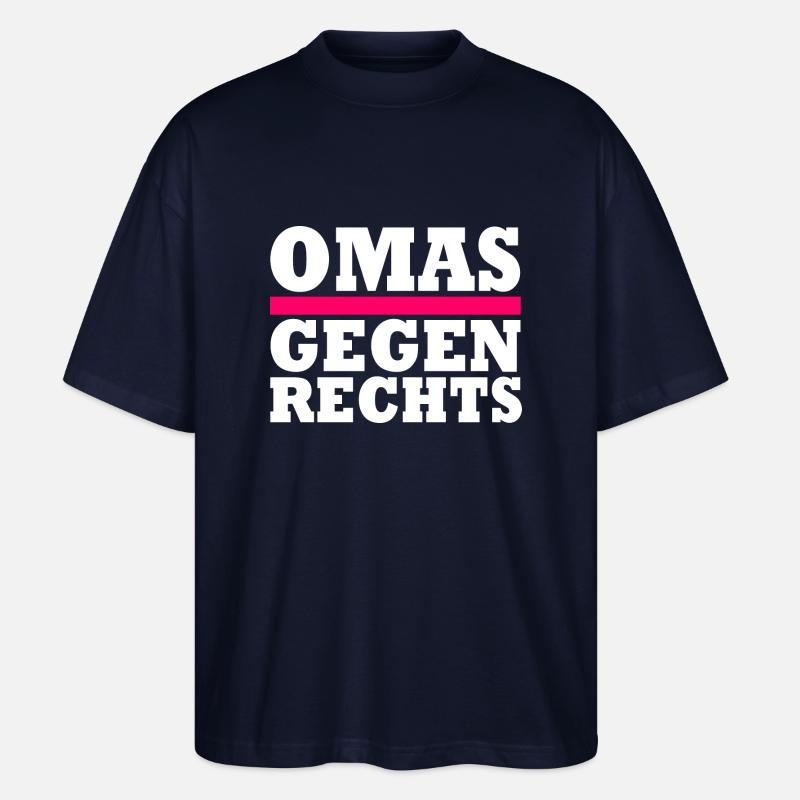 Omas gegen Rechts - Stanley/Stella Oversized Unisex Bio T-Shirt Blaster 2.0 - Navy
