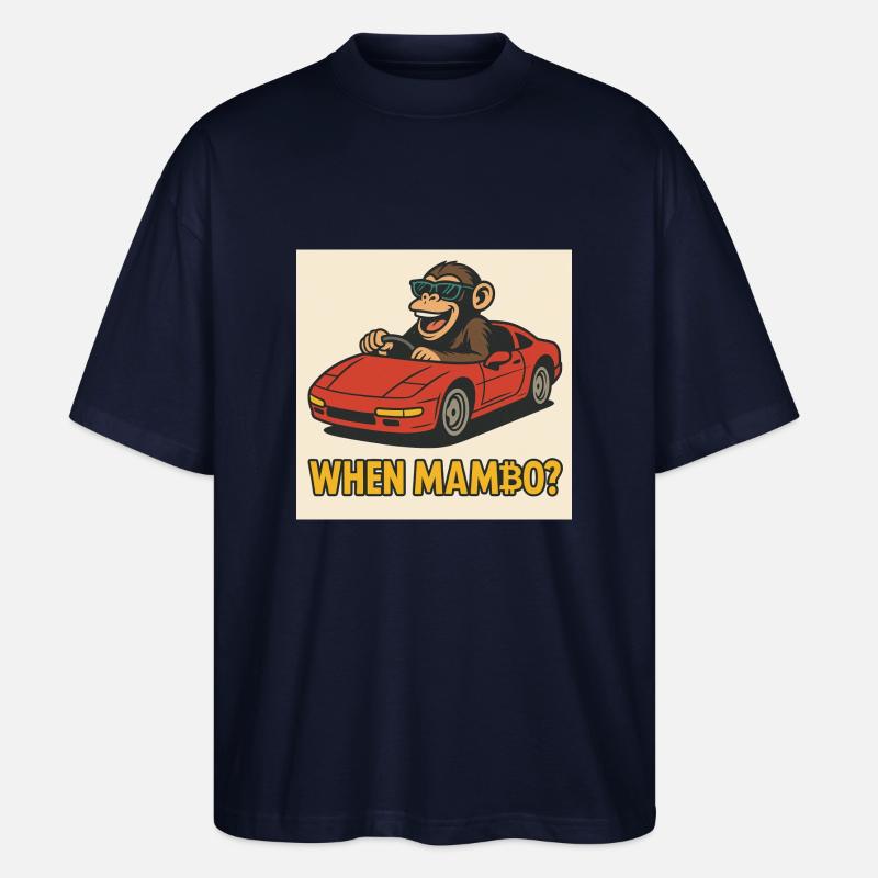 Bitcoin meets Monkey Joe - Stanley/Stella Oversized Unisex Organic T-shirt Blaster 2.0 - navy