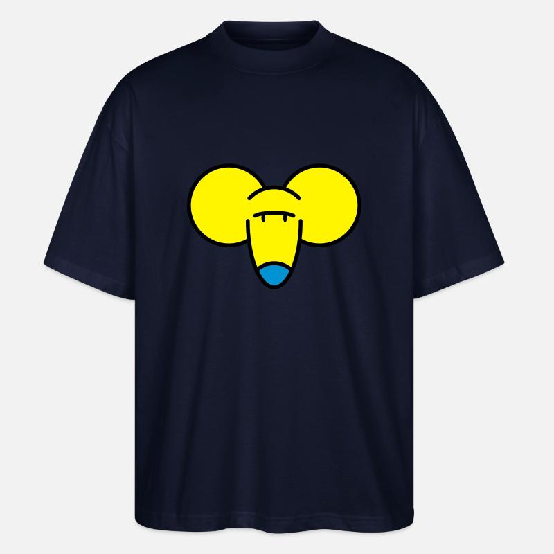 Mouse with large ears - Stanley/Stella Oversized Unisex Organic T-shirt Blaster 2.0 - navy